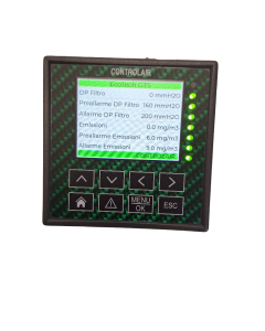 CONTROLAIR DUAL DP - EMISSION CON PANNELLO LCD DA PORTA QUADRO